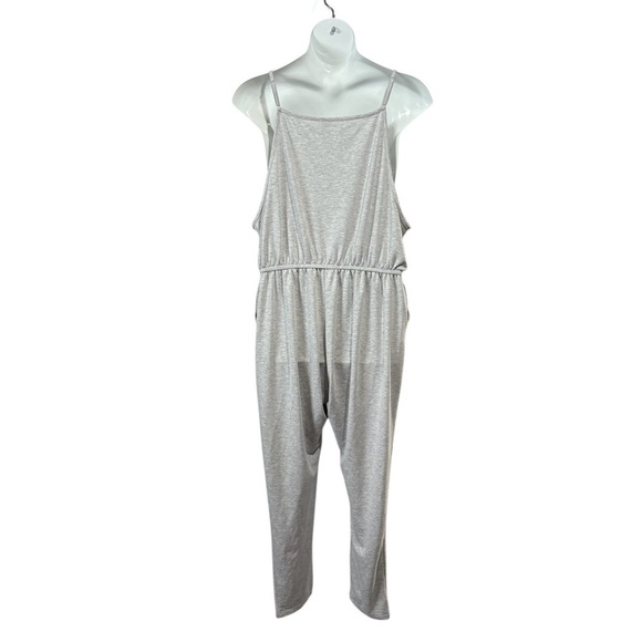 U2B, Plus Size Jumpsuit With Pockets, 1X, Gray - Picture 7 of 9